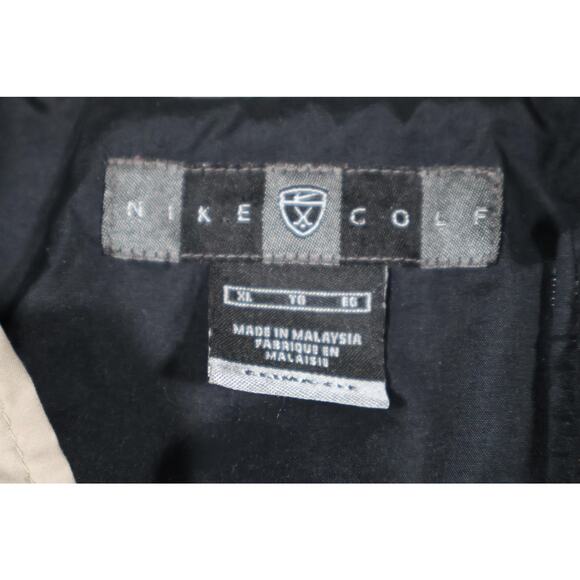 Nike Golf Pullover Jacket Mens XL Black Beige Clima-Fit Windbreaker Bunny Logo - Picture 5 of 8